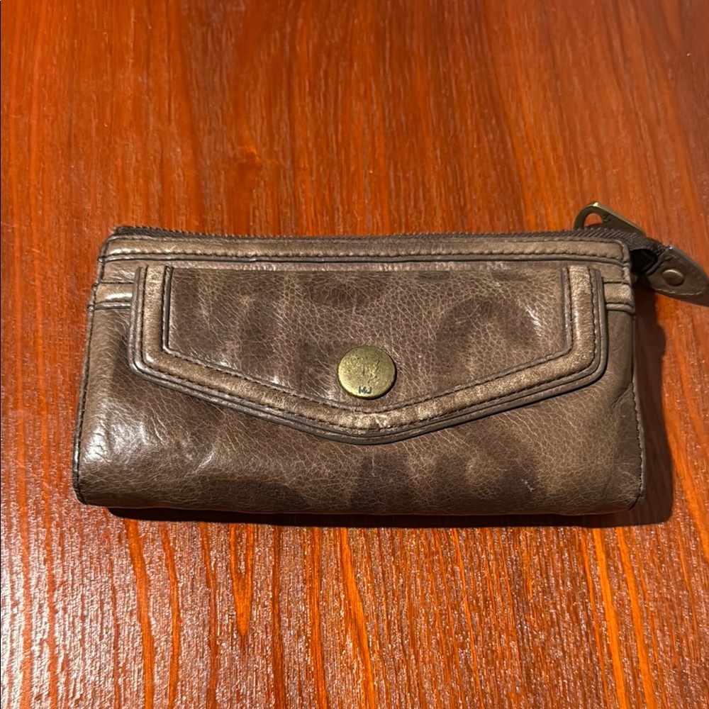 Marc Jacobs Leather Wallet with Button Closure